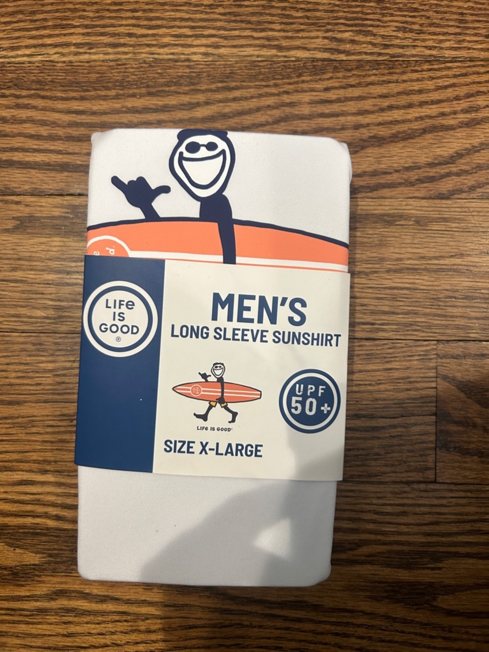 NEW Life is Good Mens Long Sleeve Sunshirt UPF 50+ White Lightweight Size XL